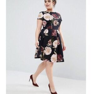Closet London Curves Floral Summer Dress Size 16